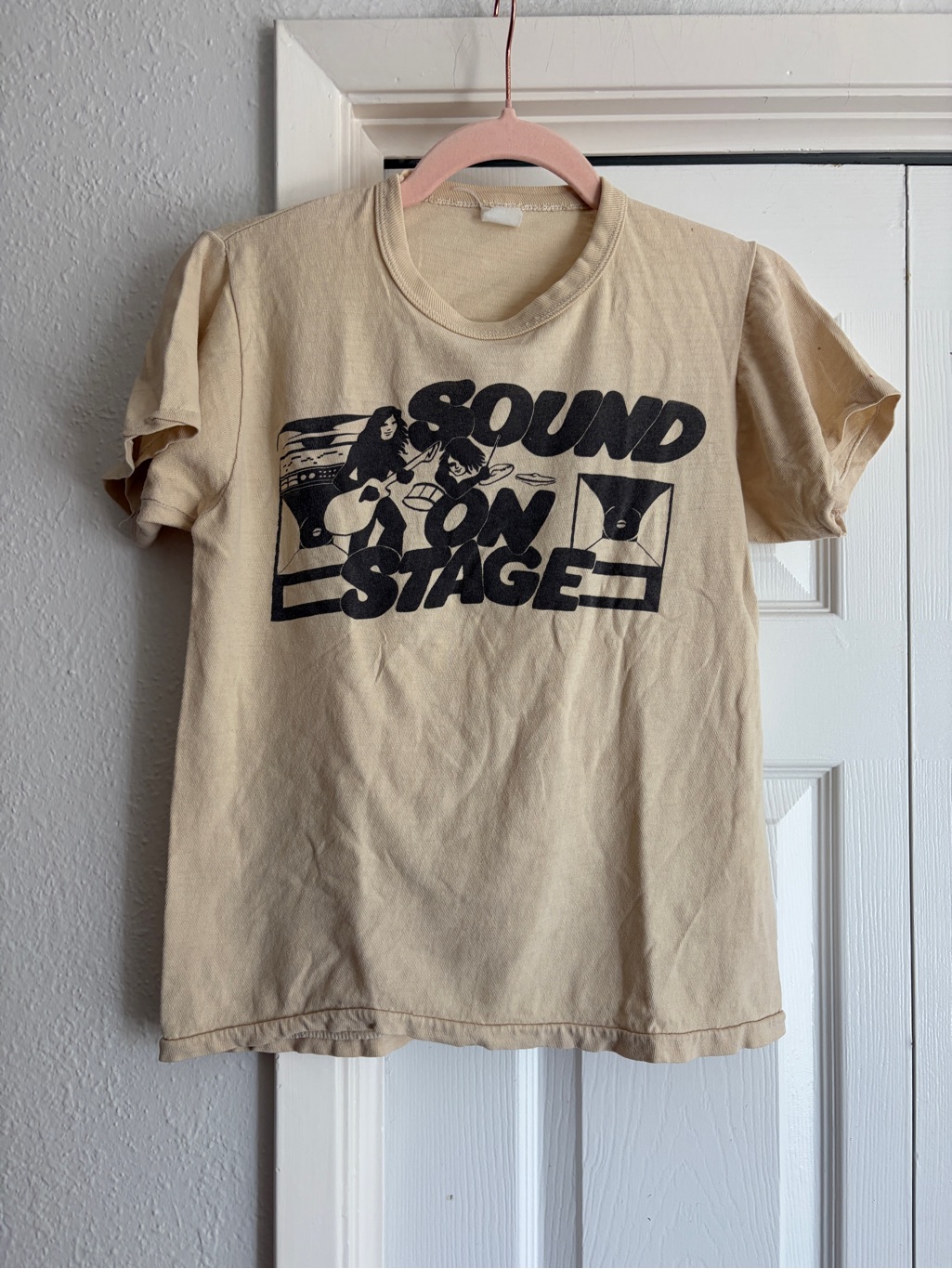 Vintage Single Stitch Beige Sound On Stage Graphic Band Tee